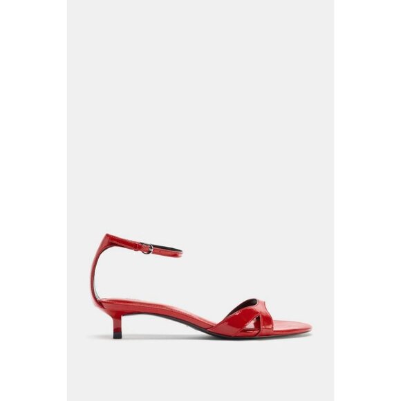 ZARA LEATHER ANKLE STRAP SANDALS - Picture 1 of 8